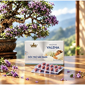 Thảo Dược An Thần Ngủ Ngon valena Kingphar - Hộp 30 Viên - Giúp an thần, gây ngủ, tạo giấc ngủ đến nhanh, tự nhiên