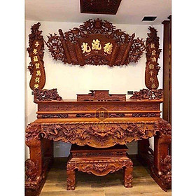 Mua Sập Thờ Tứ Linh Gỗ Gõ Đỏ Chân  -BT017