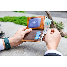 Ví Da Nam Size Nhỏ Gọn, Mini Dáng Đứng Màu Vàng Da Bò Thật, Ví Đựng Tiền, Thẻ/Thẻ ATM, Thời Trang, Phong Cách DORATINO