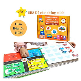 Học liệu bóc dán montessori 17 chủ đề giáo dục sớm thông minh cho bé, bảng bận rộn quiet book cho bé