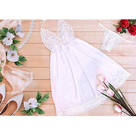 ĐẦM NGỦ LỤA SEXY-MÀU TRĂNG