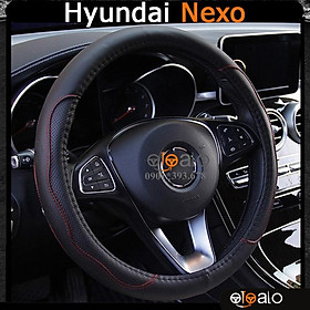 Bọc vô lăng volang xe Hyundai Kona da PU cao cấp BVLDCD - OTOALO