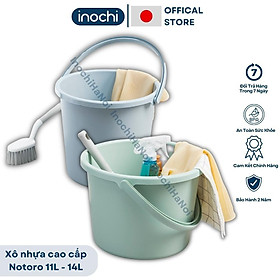 Mua Xô chậu nhựa có nắp inochi cao cấp Notoro 11L 14L màu patsel đựng nước  gạo