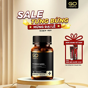 GO Ginkgo 9000+ 30 viên- Viên uống bổ não nhập khẩu chính hãng GO Healthy New Zealand