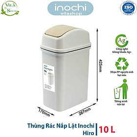 Mua Thùng Rác Nhựa Nắp Lật  Thùng Rác Thông Minh 10L Có Lõi Inochi  Làm Sọt Rác Văn Phòng  Khách Sạn  Đựng Rác Gia Đình