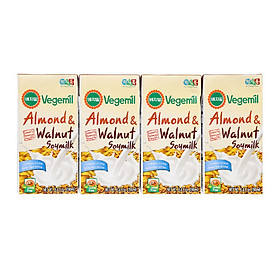 Lốc 16 hộp Sữa đậu nành, hạnh nhân và óc chó Vegemil 190ml