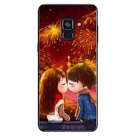 Ốp Lưng Dành Cho Samsung Galaxy A8 2018 - Mẫu Couple Kiss