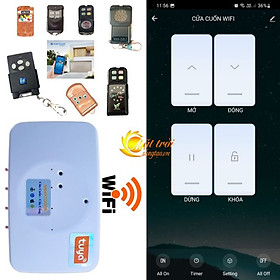 Bộ phát sóng điều khiển cửa cuốn bằng điện thoại Wifi TUYA – Smart LiFe