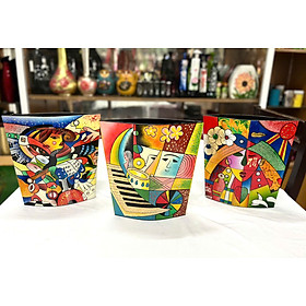 Mua Bình Hoa Sơn Mài Cao Cấp – Dáng Dẹp Nghệ Thuật | Size 25x26x7.5 cm