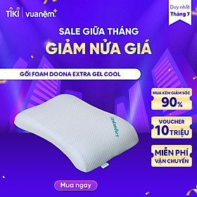 Mua Gối Memory Foam Doona Extra Gel Cool 35x55cm cao cấp  nâng đỡ cổ vai gáy tối đa  êm ái mềm mại  thoáng mát