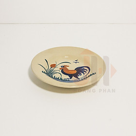 Mua  Bữa cơm Thuần Việt  Bộ 10 Dĩa gốm đáy nghiêng dùng món luộc - trộn họa tiết Gà Trống Nam Bộ