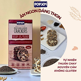 BÁNH HẠT VÀ NGŨ CỐC- Hạt Chia, Mè, Kiều Mạch 195g- Thuần Chay, Nguyên Hạt, Ăn Kiêng, Giảm Cân,Healthy,Eat Clean,Low Carb