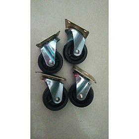 Mua Bánh xe nhựa đen 5 phân không khóa