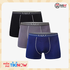 Combo 3 Quần Lót Nam Quần Sịp Đùi Nam Boxer Sợi Tre Co Giãn 4 Chiều Cao Cấp Mềm Mịn Siêu Thoáng Mát MRM FASHION
