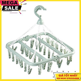 Mua Móc Trùm Phơi Quần Áo 32 Kẹp Đa Năng - Giao Màu Ngẫu Nhiên - Giao Hàng Toàn Quốc