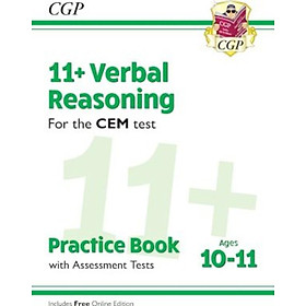 Sách - 11+ CEM Verbal Reasoning Practice Book & Assessment Tests - Ages 10-11 (with by CGP Books (UK edition, paperback)