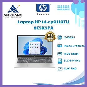 Laptop HP 14-ep0110TU 8C5K9PA (Intel Core i7-1355U | 16GB | 512GB | Intel Iris Xe | 14 inch FHD | Win 11 | Bạc) - Hàng Chính Hãng