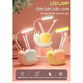 Mua Đèn học để bàn sạc usb hình thú dễ thương Có Thể Gập Xoay 360 độ (Học Sinh   Sinh Viên   Văn Phòng) LED Chống Cận - hình ốc sên - màu ngẫu nhiên