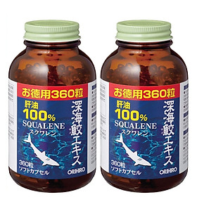 Combo 2 hộp Dầu gan cá mập Orihiro Squalene Nhật Bản 360 viên