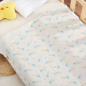 Chăn lưới chống ngạt 6 lớp gấp Seersucker Babyupp cao cấp KUTE (100 x 100 cm), có thể làm Khăn tắm cho bé, chất liệu 100% sợi bông hữu cơ an toàn