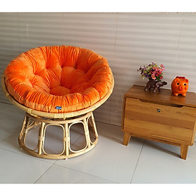 Mua Ghế thư giãn papasan đủ size (vải nhung màu cam)