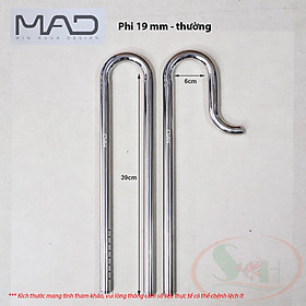 In out inox MAD phi 10, 12, 16, 19 mm CNC ống lọc thùng bể cá tép thủy sinh
