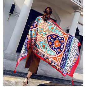 Khăn choàng boho đi biển nhiều màu nổi bật - Mã VS014