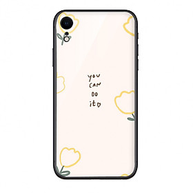 Ốp lưng CƯỜNG LỰC VIỀN ĐEN cho iPhone XR YOU CAN DO IT - Hàng chính hãng