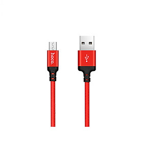 Cáp sạc dây dù Hoco X14 dài 1M - cổng microUSB (Đỏ)- Hàng chính hãng