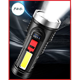 Mua Đèn Pin Sạc USB 4 Chế Độ Sáng Có Đèn Báo Dung Lượng Pin - Hàng Chính Hãng