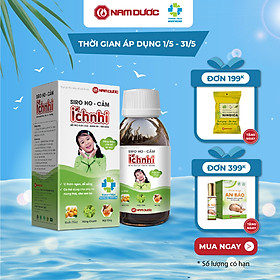 Siro ho cảm Ích Nhi chai 90ml hỗ trợ giải cảm, giảm ho, sổ mũi, tiêu đờm, cho trẻ sơ sinh, trẻ nhỏ, bà bầu, cho con bú