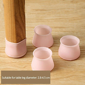 4Pcs Table Foot Cover Mute Furniture Legs Wear-Resistant Stool Non-Slip Foot Pad Silicone Chair Foot Protective Cover