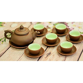 Mua Bộ ấm trà tử sa chóp chỉ đỏ (Hàng nghệ nhân)