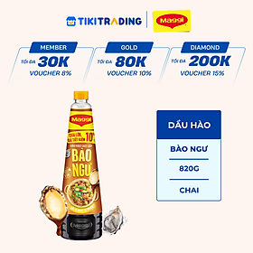 Dầu Hào Cao Cấp Nestlé MAGGI Bào Ngư chai 820g - 1 bước xào, óng ánh chuẩn nhà hàng. Chai lớn, giá tiết kiệm 10%