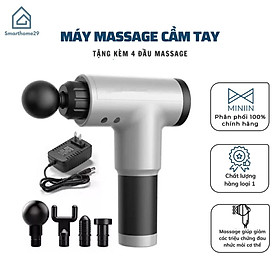 Máy MASSAGE Mini Cầm Tay Thế Hệ Mới Chính Hãng MINIIN - 6 Cấp Độ, Hỗ Trợ Mát Xa Chuyên Sâu, Giảm Đau Cơ, Cứng Khớp - Tặng kèm 04 đầu 