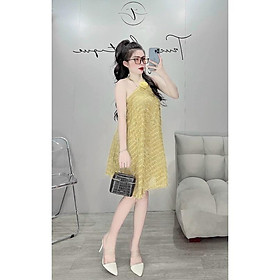 Váy voan lông vũ 2 lớp kết nơ hoa xinh xắn với nhiều màu sắc
