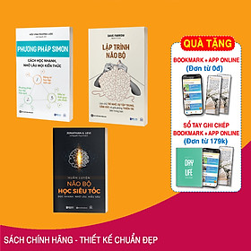 Combo 3 Cuốn Học Siêu Tốc: Lập Trình Não Bộ: Làm Chủ Trí Nhớ, Sự Tập Trung, Cảm Xúc Và Giải Phóng Thiên Tài Bên Trong Bạn, Huấn Luyện Não Bộ Học Siêu Tốc: Đọc Nhanh, Nhớ Lâu, Hiểu Sâu Và Phương Pháp Simon: Cách Học Nhanh, Nhớ Lâu Mọi Kiến Thức