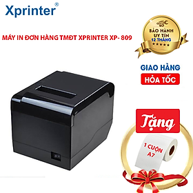 Mua Máy In Đơn Hàng  In Mã Vạch Vận Đơn Xprinter XP-809 USB + BLUETOOTH TẶNG Kèm Giấy A7 - HÀNG CHÍNH HÃNG