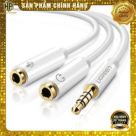 Mua Cáp chia Audio 3 5mm Ugreen 10789 ra 1 đầu Loa  1 đầu Microphone cao cấp -Hàng Chính Hãng