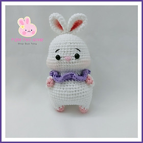 Gấu bông thỏ nhồi bông bằng len handmade