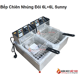 Bếp Chiên Nhúng Đôi 6L+6L Sunny, Bếp Chiên Nhúng, Bếp Chiên Điện 