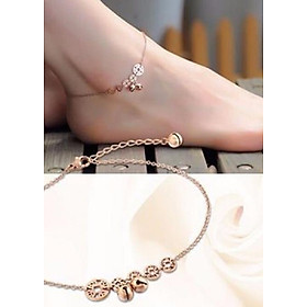 Lắc chân chuỗi đồng xu may mắn - Chuông Titan không đen