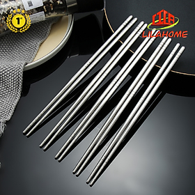 Mua Set 5 Đôi Đũa Inox 304 Cao Cấp Phong Cách Hàn Quốc - Hàng Chính Hãng