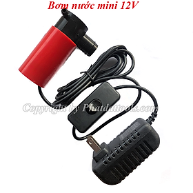 Bơm nước mini 12V cho máy cắt rãnh tường, máy khoan rút lõi-Bơm chìm loại nhỏ