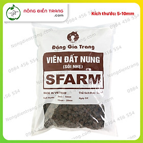 Viên Đất Nung Sỏi Nhẹ SFARM - Túi 5dm3 (Tùy chọn kích thước hạt) - Thích hợp cho thủy canh Aquaponics, nuôi cá, trộn đất, lót chậu VTNN Nông Điền Trang