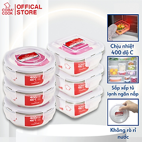 Mua Bộ 6 hộp thủy tinh hình tròn và vuông 400 ml+ 320 ml- CBHC6RS