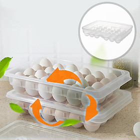 Fridge Eggs Storage Box Fresh Keeping Egg Holder Eggs Tray for Refrigerators
