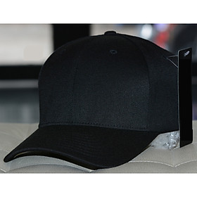 Nón Pít Đuôi Đen Flexfit Delta Classic Fitted Cap Black