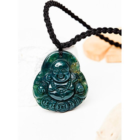 Mặt dây chuyền phật Di Lặc đá Chalcedony 4x4.5cm - Ngọc Quý Gemstones