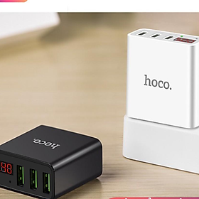 Mua Củ sạc điện thoại HOCO C15...3 USB...MÀN HÌNH LED...2 màu đen - Hàng Chính Hãng